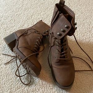 Brown Lace Up Boots